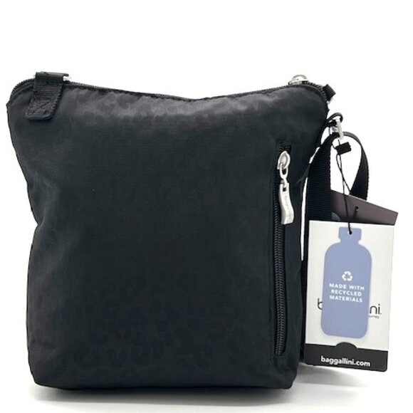 Baggallini Pocket Crossbody With RFID, Black Cheetah - NEW - Picture 3 of 15